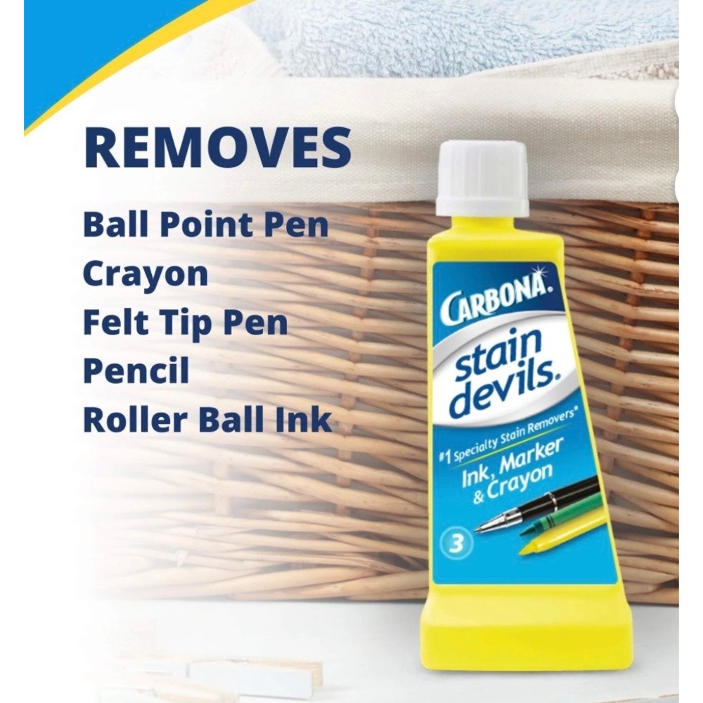 Carbona Stain Devils 3 Ink Marker Crayon Stain Remover 1.7oz 2 Pack Bundle